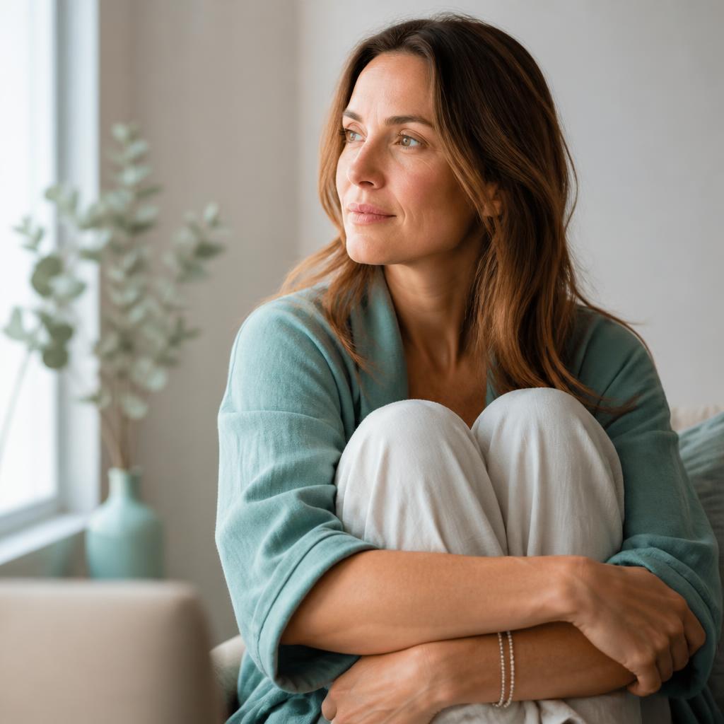 A calm, hopeful person embodying the sensitive seeker this practice is built for.